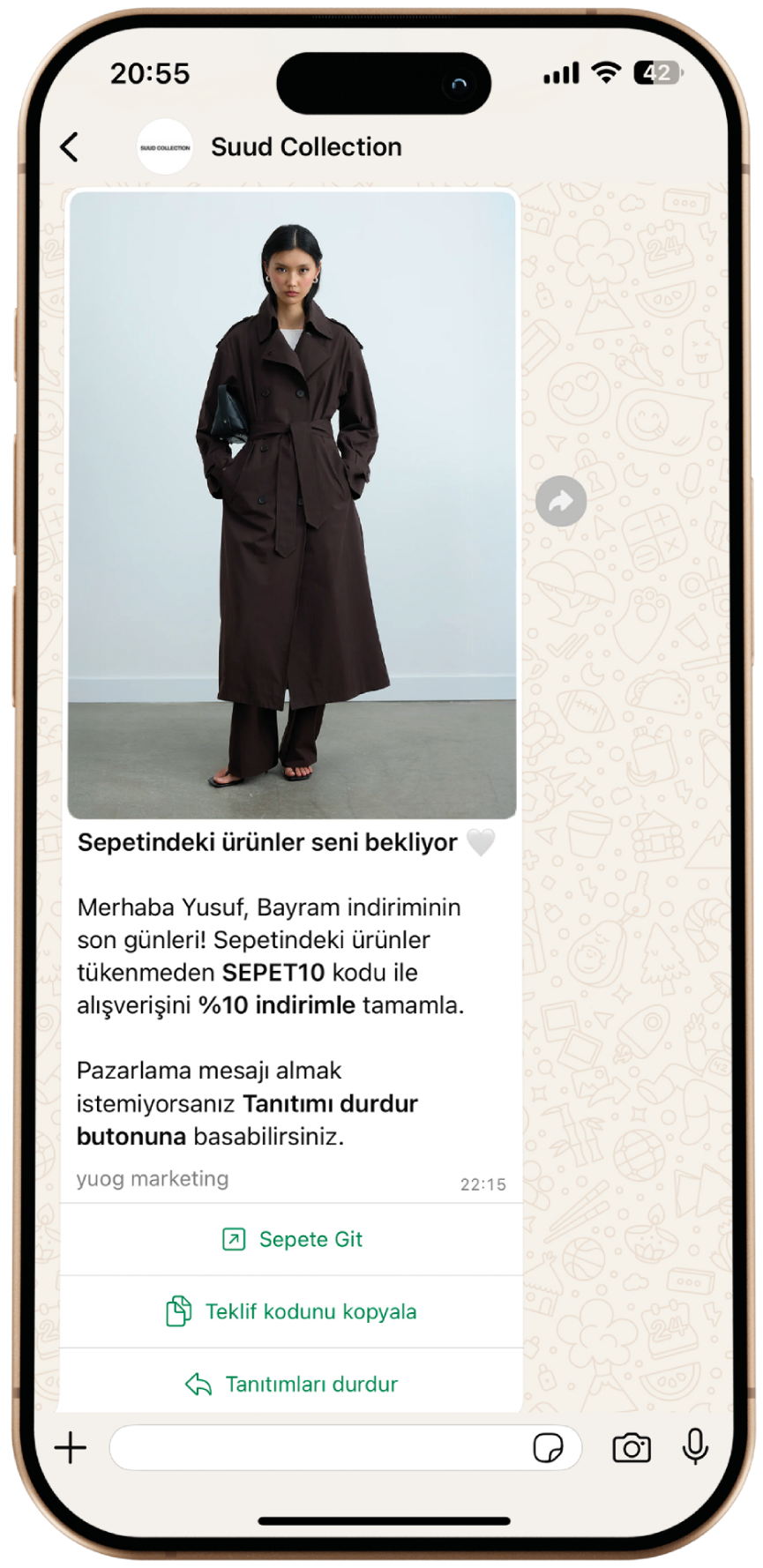 WhatsApp Sepet Hatırlatma